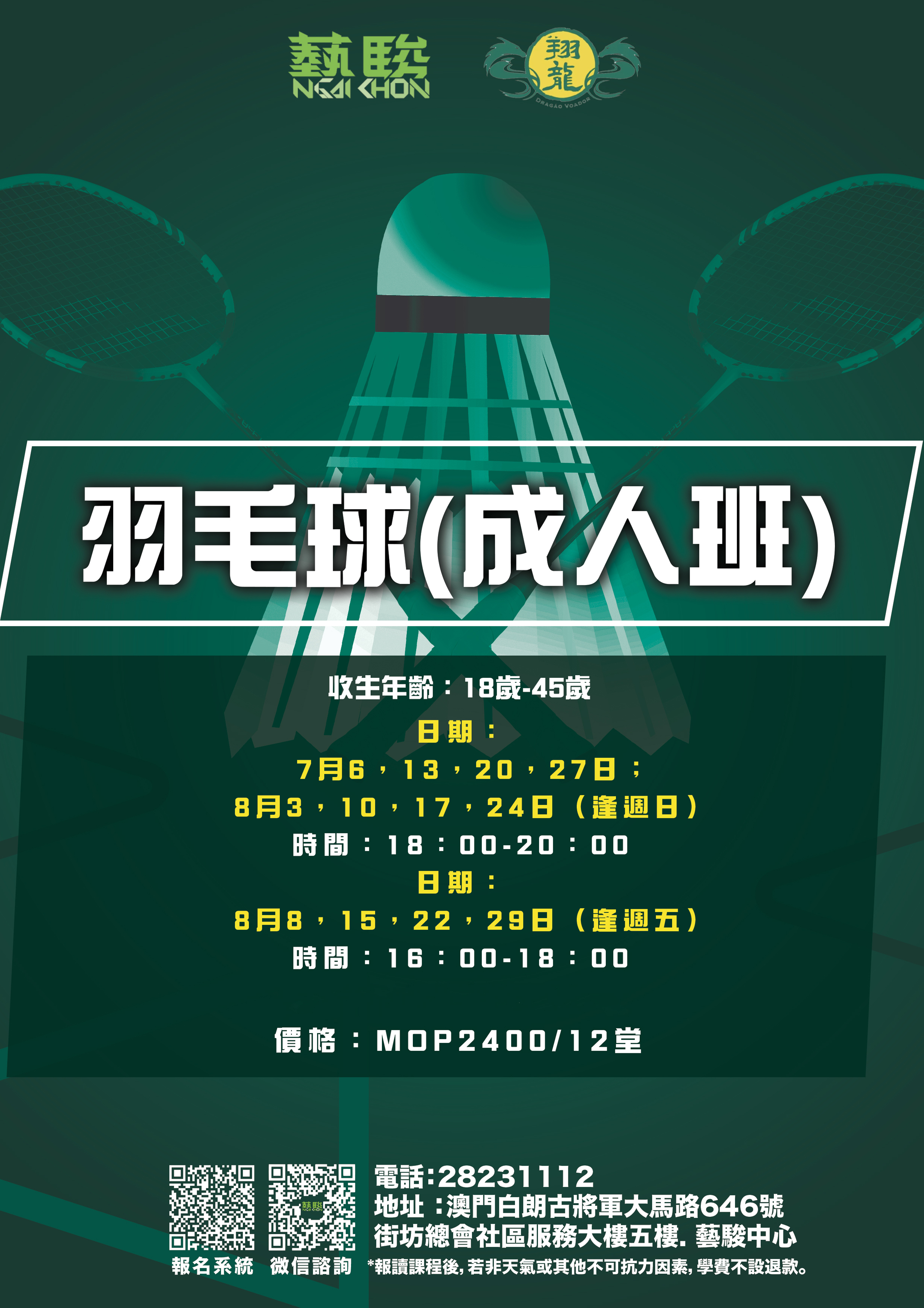 翔龍體育會羽毛球（成人班）